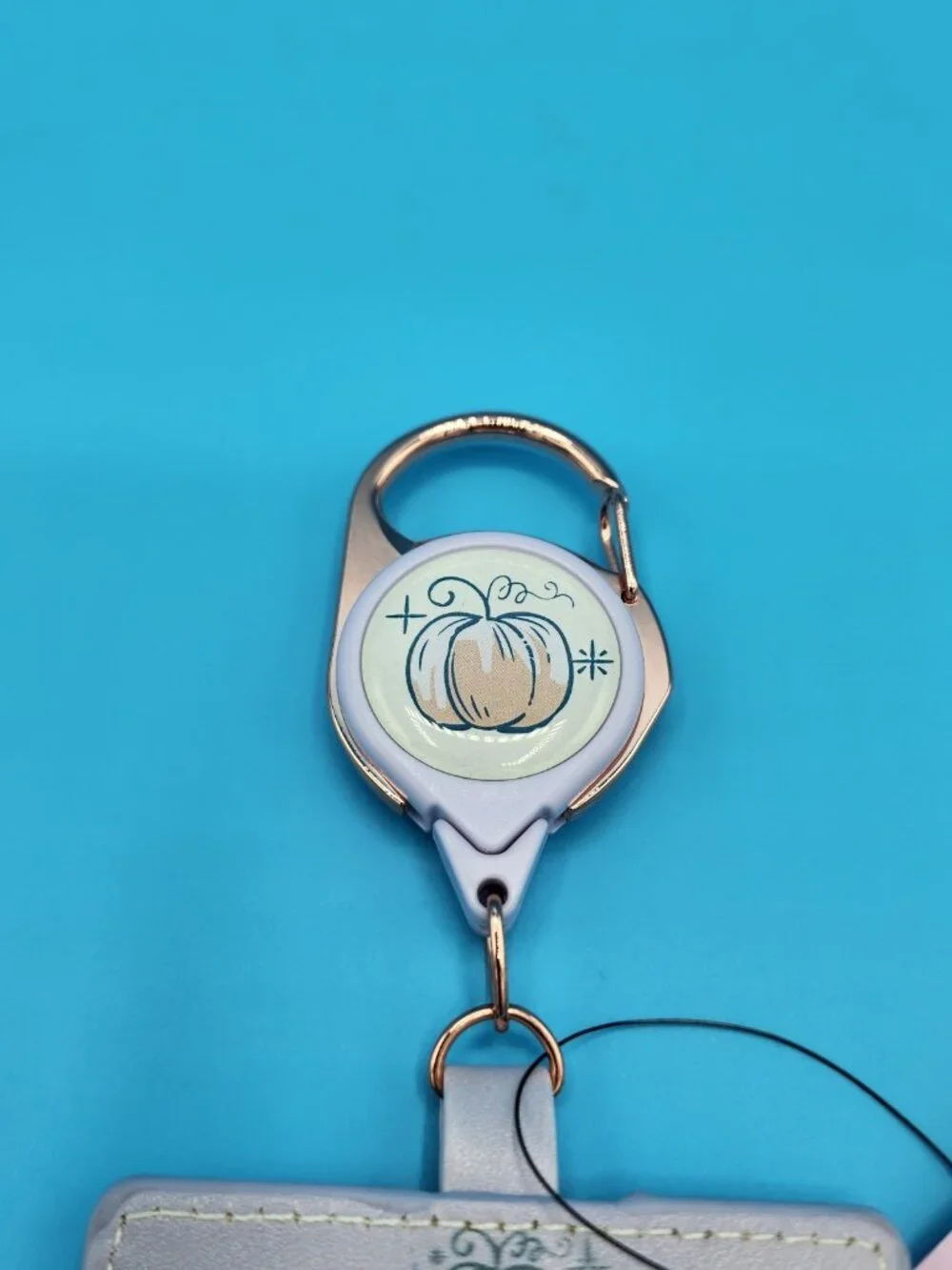Disney Princess Cinderella with Horse Floral Retractable Lanyard ID Holder NEW
